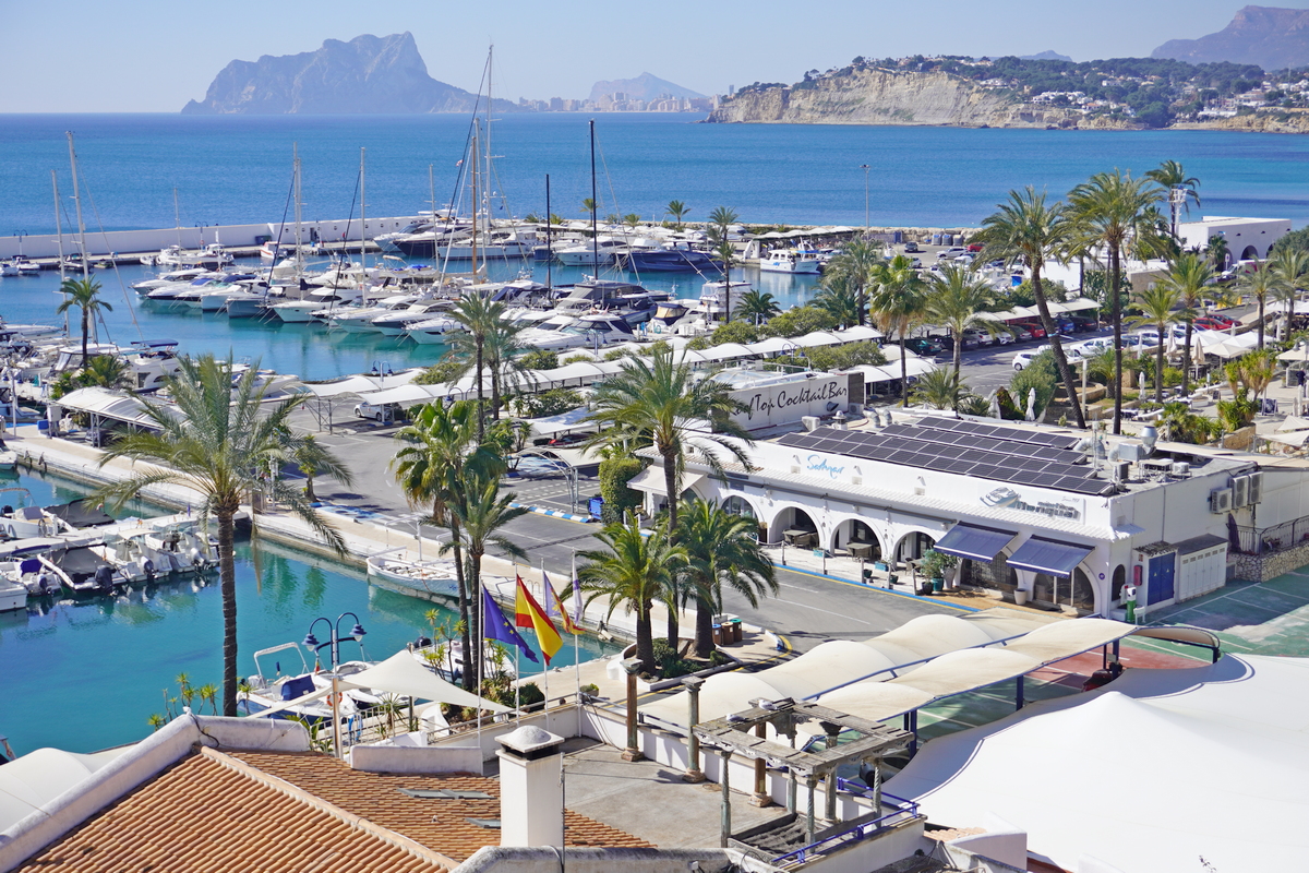 Jachthaven van Moraira aan de Costa Blanca Noord.